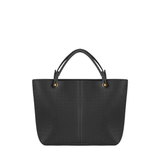 Large Black Textured Tote Bag