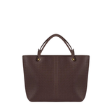 Chocolate Brown Saffiano Leather Tote Bag